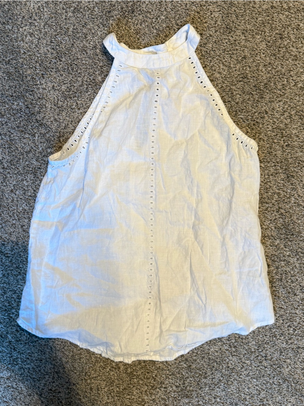 cloth & stone White Eyelet-Trim Baby One-Piece